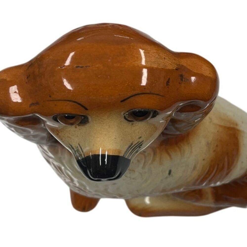 Vintage Brown Porcelain Spaniel Dog Statue 11” Figurine Staffordshire Style - Picture 6 of 12